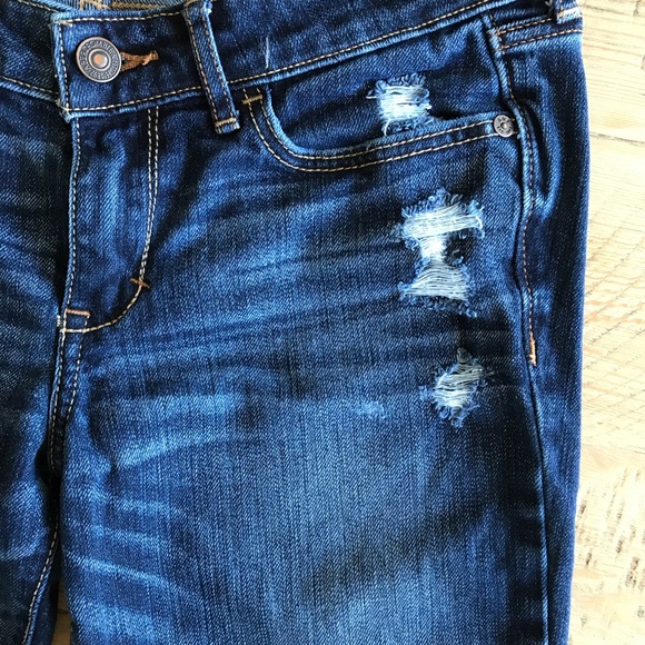 Abercrombie & Fitch Dark Distressed Skinny Jeans - Picture 7 of 8